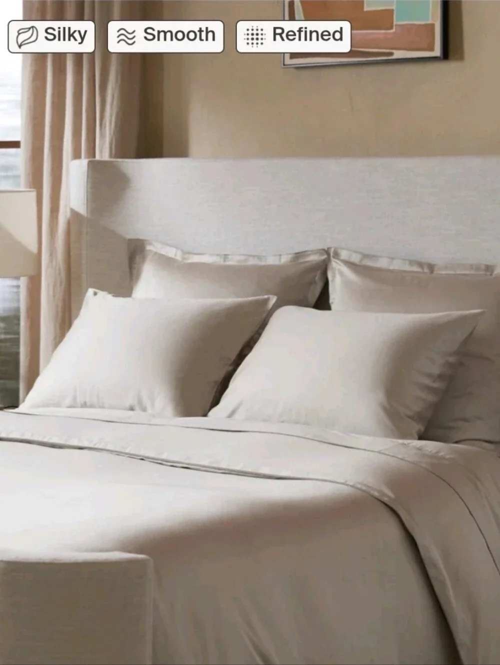 Parachute 100% Sateen Cotton Bone Duvet Cover! Full/ Queen (406)